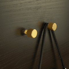 Plank Hardware Hooks LENNON Grooved Button Hook - Brass