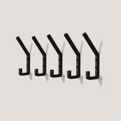 Plank Hardware Hooks Set of 5 Hooks LEVI Square Hook - Black