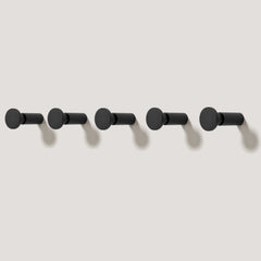 Plank Hardware Hooks Set of 5 Hooks PULLMAN Circular Hook - Black