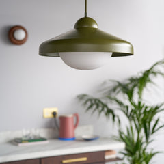 Plank Hardware Lighting FREYA Pendant Ceiling Light - Khaki Green