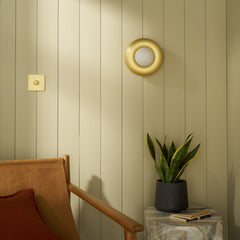 Plank Hardware Lighting NOVI Doughnut Wall Light - Brass