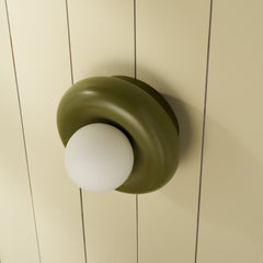 Plank Hardware Lighting NOVI Doughnut Wall Light- Khaki Green