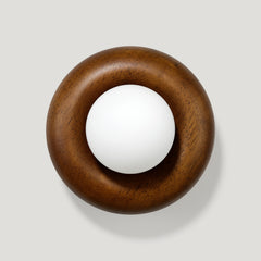 Plank Hardware Lighting NOVI Doughnut Wall Light - Walnut