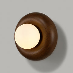 Plank Hardware Lighting NOVI Doughnut Wall Light - Walnut