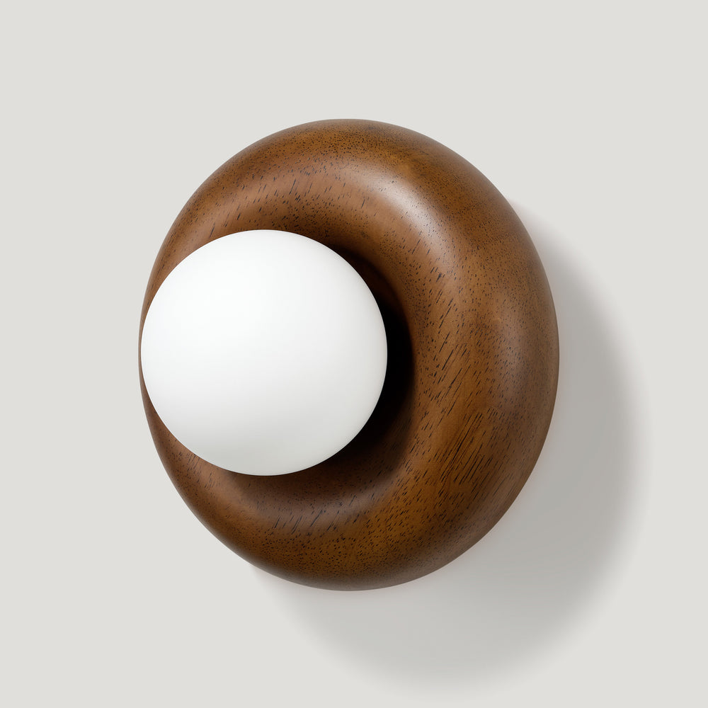 NOVI Wooden Wall Light - Dark Stain Oak