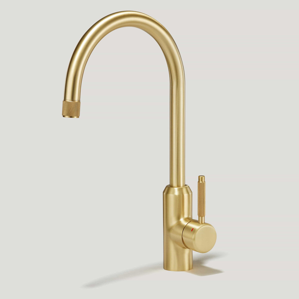 PORTMAN Swirled Kitchen Mixer Tap - Brass