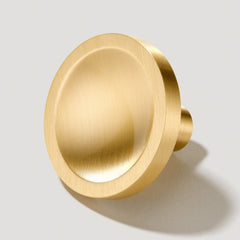 Plank Hardware CAVE Inverted Dome Knob - Brass