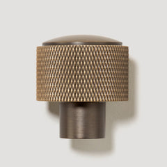 Plank Hardware Handles & Knobs HUMBOLDT Knurled Button Knob - Antique Brass