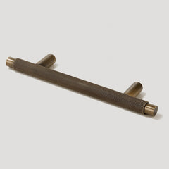 Plank Hardware Handles & Knobs 160mm (96mm screw w) KEPLER Knurled T-Bar Handle - Antique Brass