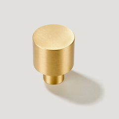 Plank Hardware Handles & Knobs Medium - 25x32mm MAXWELL Button Knob - Brass