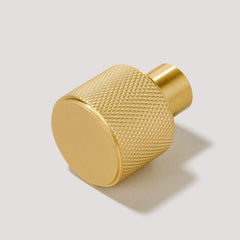 Plank Hardware Handles & Knobs Medium - 25x32mm REVILL Knurled Button Knob - Solid Brass