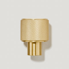 Plank Hardware Handles & Knobs Medium - 25x32mm REVILL Knurled Button Knob - Solid Brass