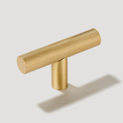 Plank Hardware Handles & Knobs SEARLE Swirl Single T Handle - Brass