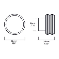 Plank Hardware Hooks BEZEL Grooved Hook - Brass